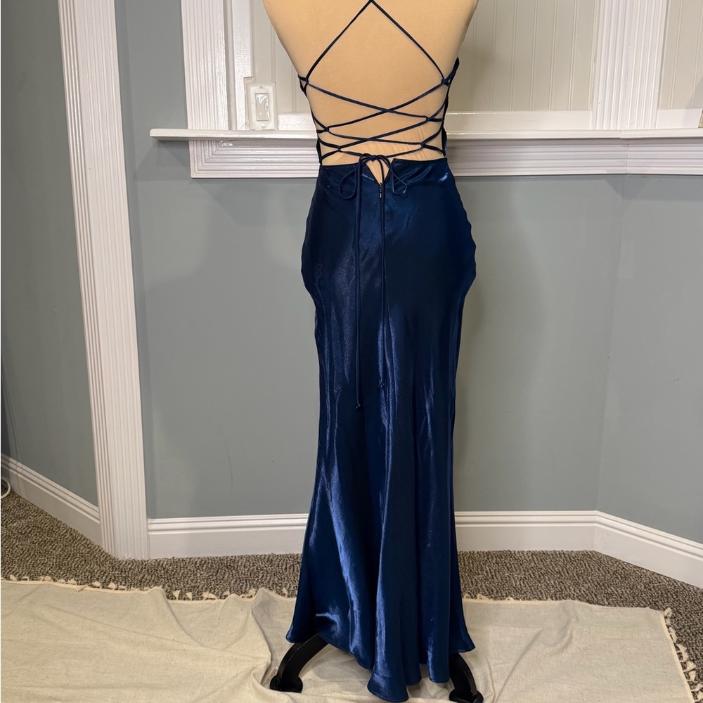 Faviana **2 piece Navy blue Shimmer Dress** - Picture 2 of 14